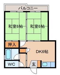 コーポ島橋の物件間取画像